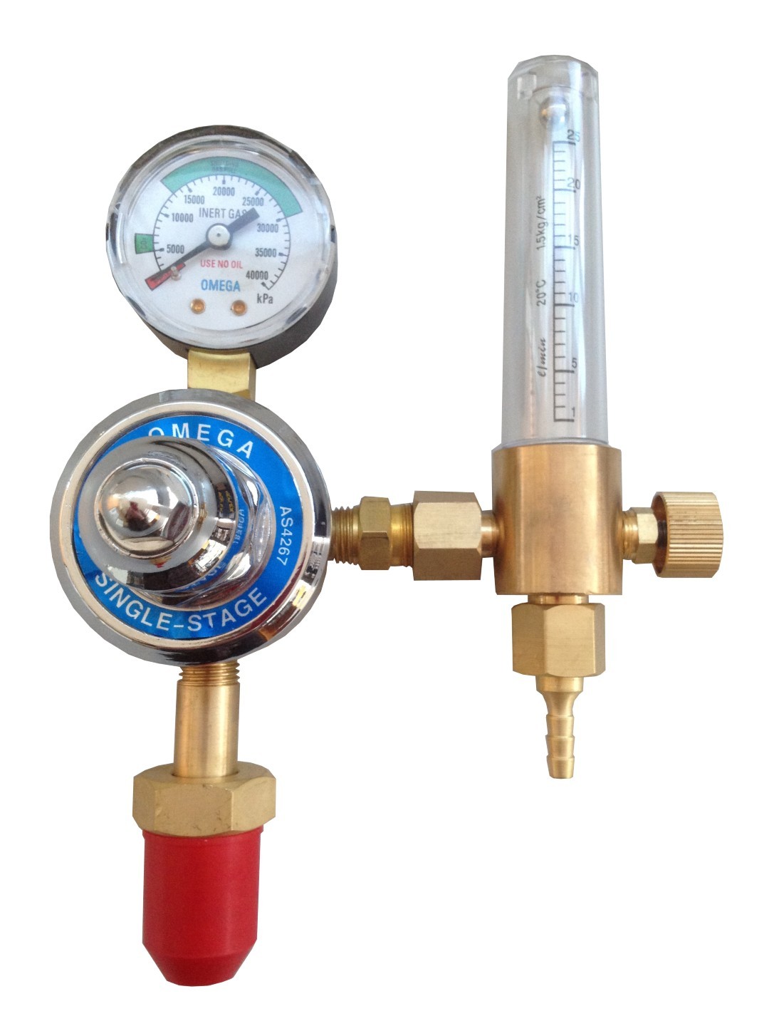 argon regulator and flow meter