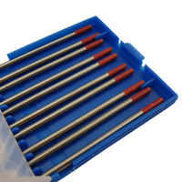 2.4mm 2% Thoriated TIG Tungsten Electrodes 10 Each - Red Tip 150mm Long