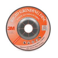 3M 5" 125mm x 6mm 36 Grit White Aluminium Rigid Grinding Disc - 100 Each