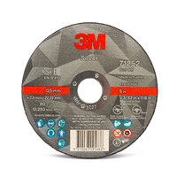 3M Silver 5" 125mm X 2.5mm Notching Disc 71252 Cutting Disc - Inox Steel Cut-Off Wheel - 25 Each