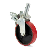 200mm (8"x2") PVC Coated Castors for 2 Ton Pipe Stand - 4 Each