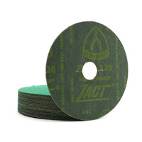 Klingspor FS 966 ACT 125mm Ceramic Resin Fibre Sanding Disc Pad 5" 120 Grit - 25 Each