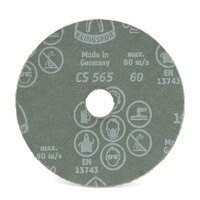 Klingspor CS 565 4" 100mm Zirconia Alumina Fibre Disc Pad 60 Grit - 100 Each