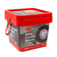 3M 125mm x 1mm x 22.23mm Silver 71251 Cutting Disc Wheel (100 pack) Bucket with 5 Free Discs