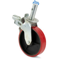 200mm (8"x2") PVC Coated Castors for 2 Ton Pipe Stand - 1 Each