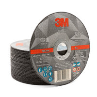 3M Silver 5" 125mm X 2.5mm Notching Disc 71252 Cutting Disc - Inox Steel Cut-Off Wheel - 25 Each