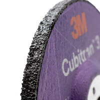 3M 125mm / 5" x 7mm 36 Grit Cubitron 3 Depressed Center Grinding Disc - 100 Each 98647