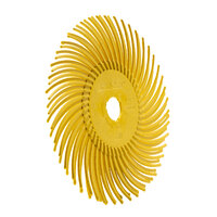 40 x 3M 61500176070 75mm x 9.5mm Scotch-Brite 80 Grit Curved Radial Bristle Brush - 30126