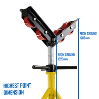 Sumner Style 2,500lb (1,135kg) Rated Welding Pipe Stand with V-Head Roller Kit and Casters - SR90092