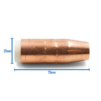 Bernard 400 Amp 4592 Tapered Copper MIG Nozzle / Shroud - 2 Pack