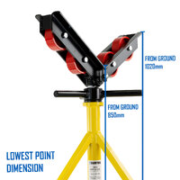 Sumner Style 2,500lb (1,135kg) Rated Welding Pipe Stand with V-Head Roller Kit and Casters - SR90092