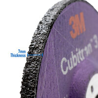 3M 125mm / 5" x 7mm 36 Grit Cubitron 3 Depressed Center Grinding Disc - 100 Each 98647