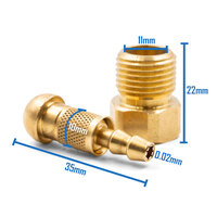 Right Hand 5/8UNF Gas Hose Fitting with CK Fail-Safe™ Threaded Barb