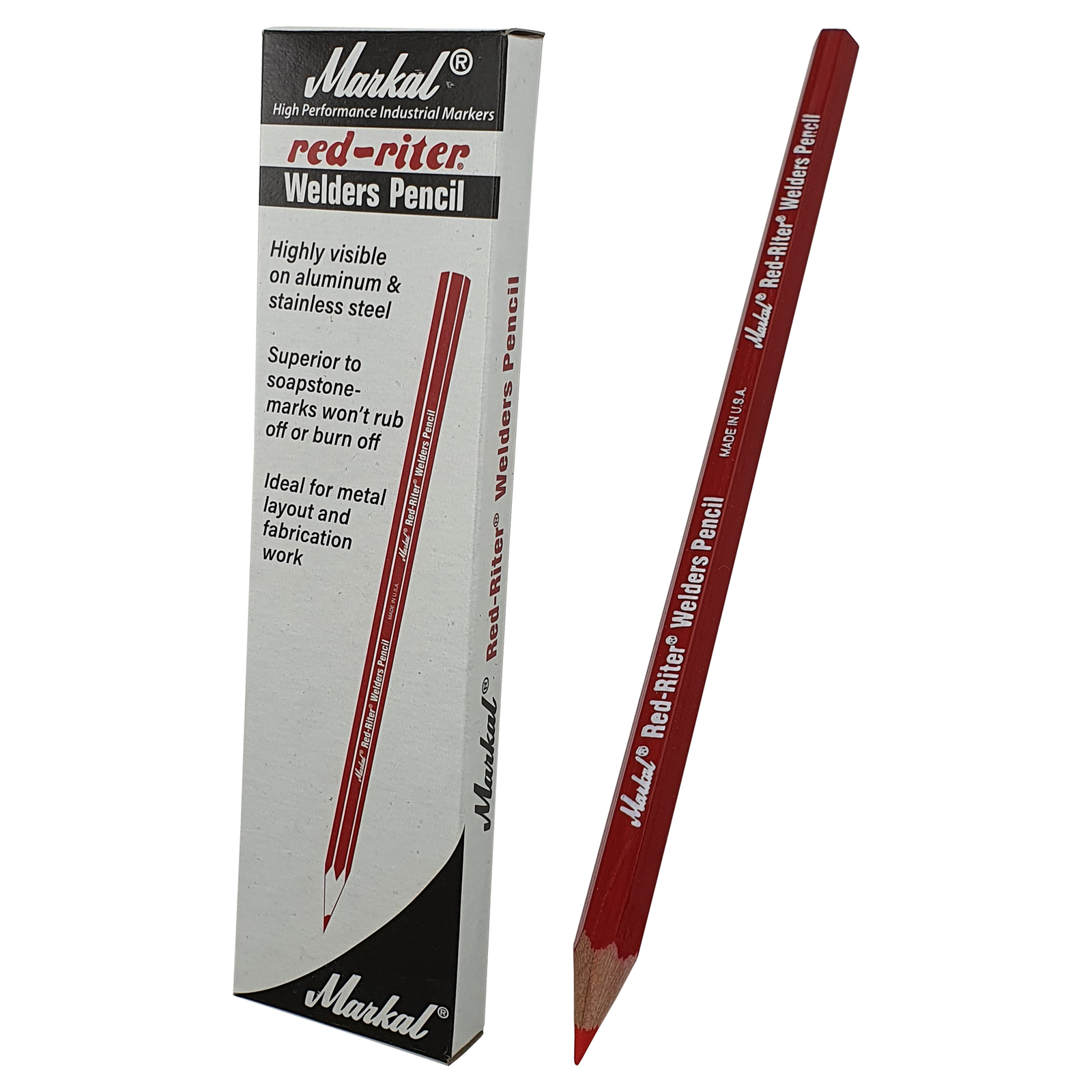 Metallic Silver Welders Marking Pencils, 12 pack