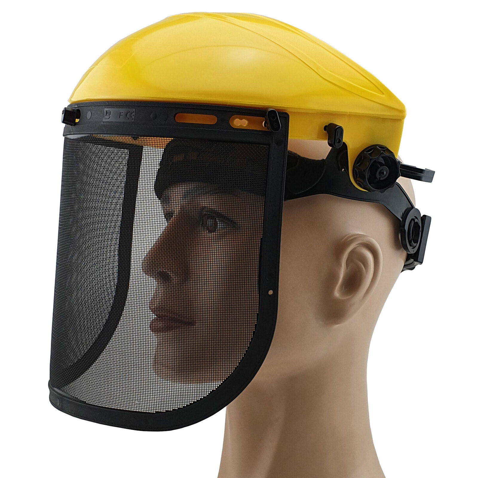 Brow Guard with Wire Mesh Screen Shield - Head and Face Protection Chainsaw