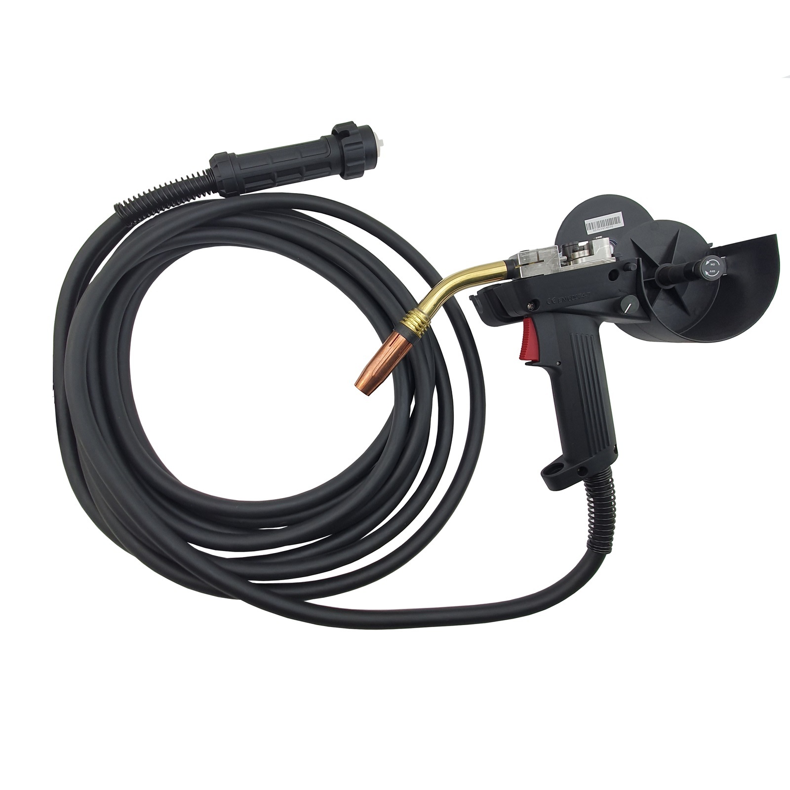 UNIMIG MIG Spool Gun with 45° Bent Neck - 8 Meter 240 Amp Euro 9 Pin