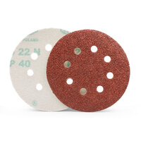 Klingspor 125mm Velcro Backing Sanding Disc Pad PS 22 K  5" 40 Grit - With Dust Holes - 50 Each