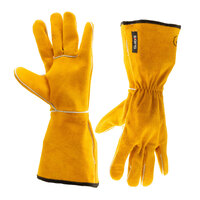 6 Pairs - Guide 3569 MIG Gauntlet Gloves - Split Grain Cowhide - Size Large