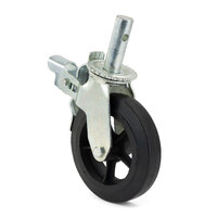 200mm (8"x2") Rubber Coated Castors for 2 Ton Pipe Stand - 1 Each