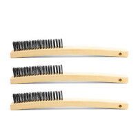 Taipan Mild  Steel Wire Brush - Wooden Handle 4 Row - 3 Each