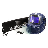 4 SENSOR Weldclass Promax 680 Blue Retro Automatic Welding Helmet