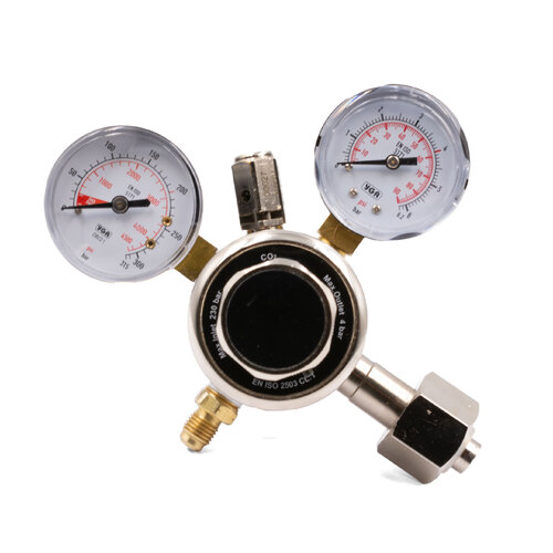 COBRA CO2 Beverage Regulator- Brewers regulator - Beer - High Quality with 1/4 Flared Union Adapter